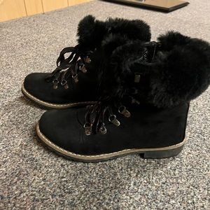 Catherine Malandrino Faux Fur Ankle Boots